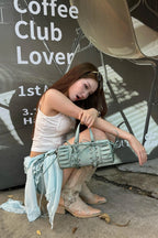 Ballet Silky Bow Mini Cylinder Phone Bag