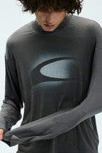 Distressed Logo Graphic Long Sleeve Tee