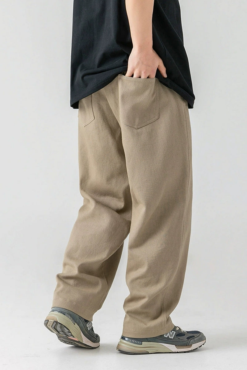 Washed Cotton Relaxed Trousers - EU Only