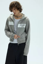 Varsity Patchwork Embroidered Zip Hoodie