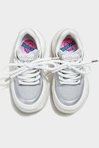Chunky Platform Silver Sneakers