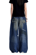 Paint Splatter Wide Jeans
