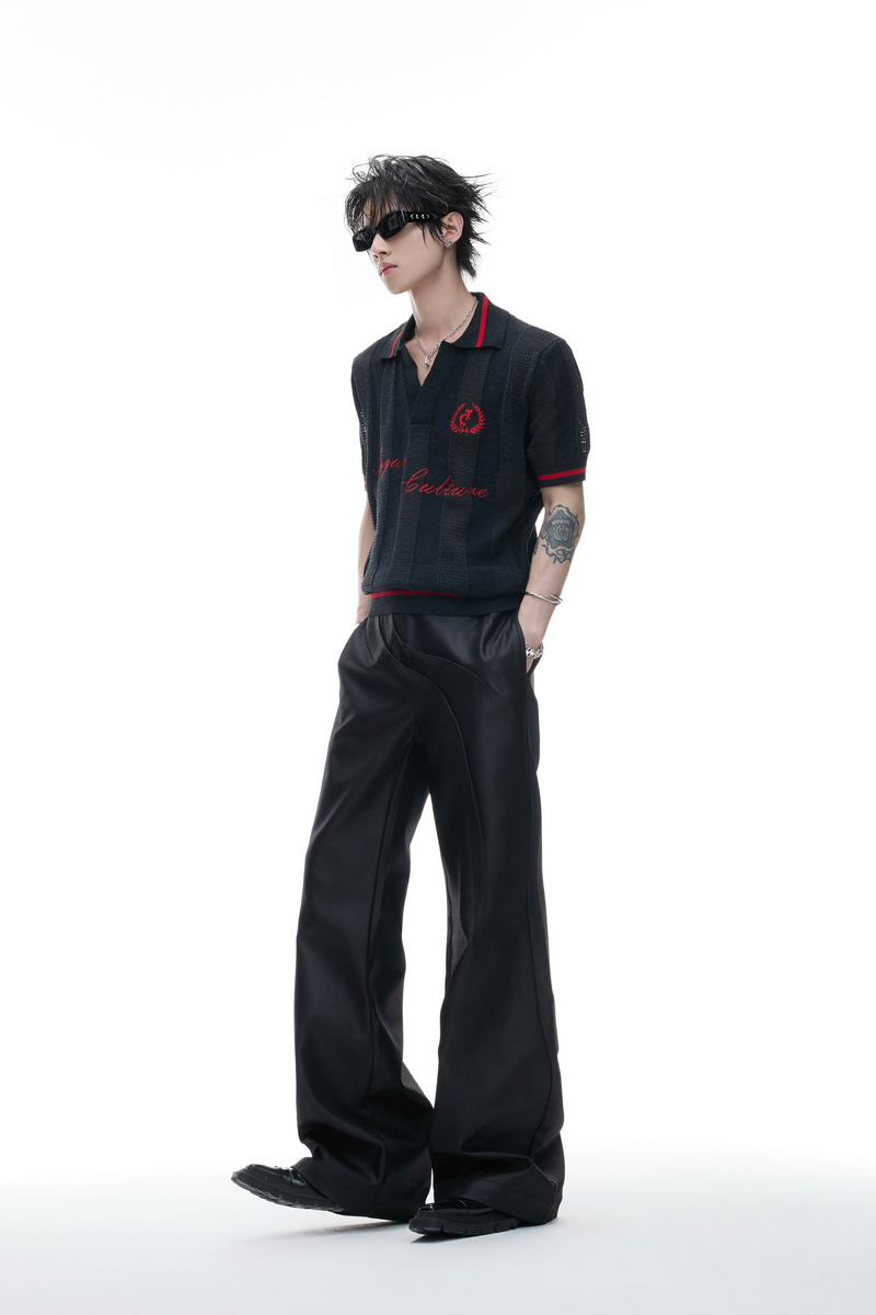 Mesh Panel Polo Shirt