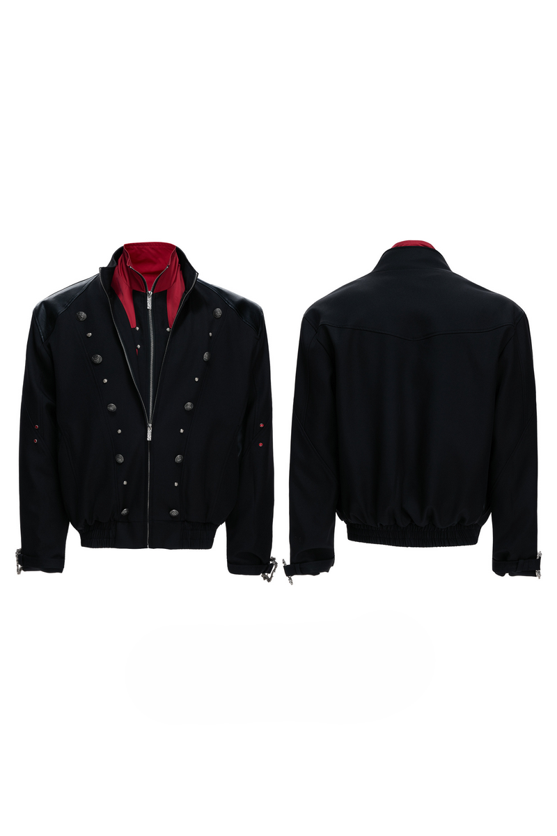 Cross Panel Layered Jacket