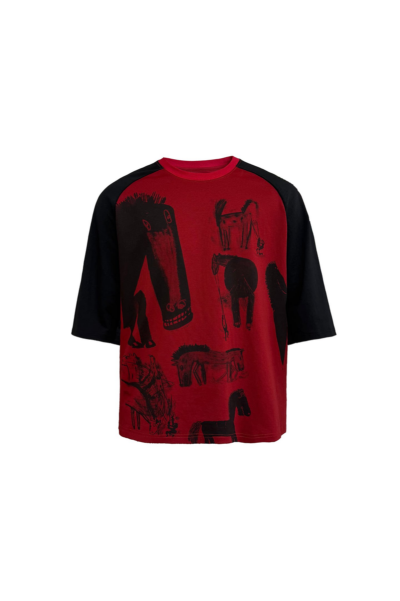 Horse Graphic Raglan Tee