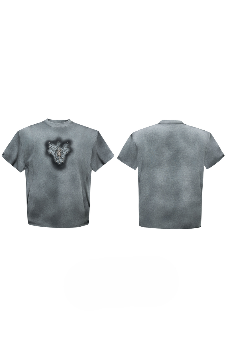 Spray Dyed Padded T-Shirt