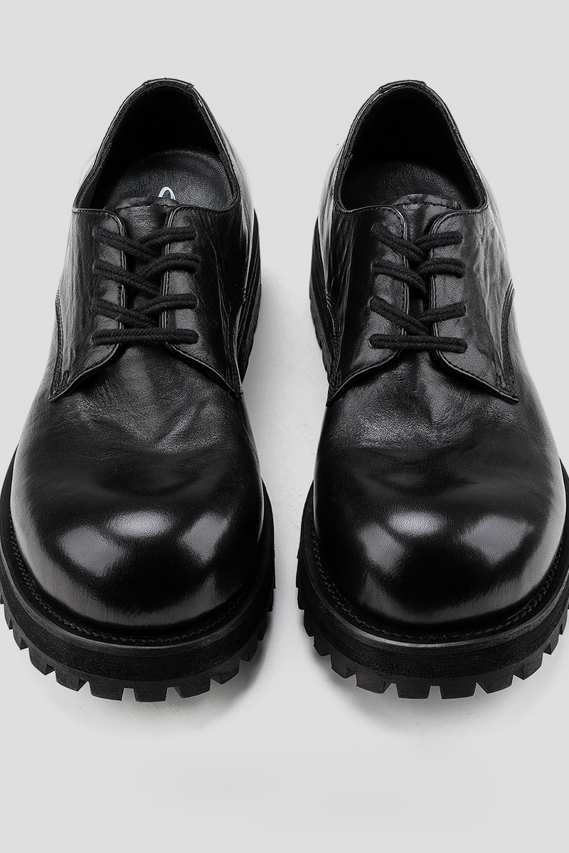 Washed Leather Derby Shoes