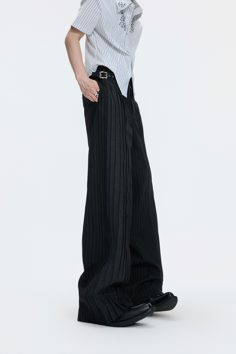 Striped Wide Leg Trousers