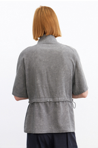 Asymmetric Collar Shirt Jacket