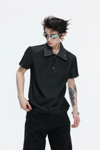 Washed Crinkle Polo Shirt