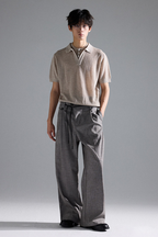 Linen Drawstring Wide Pants