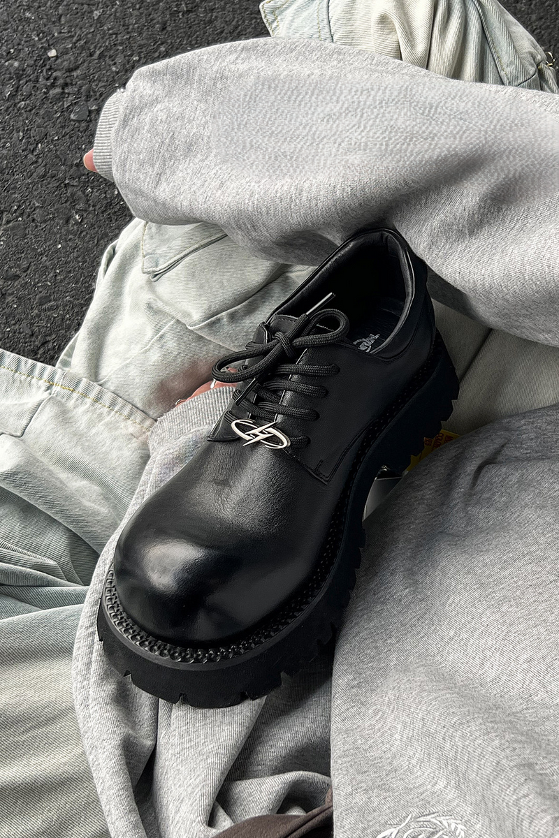 Chunky Leather Derby Shoes