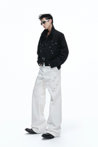 Floral Embroidered Flare Jeans
