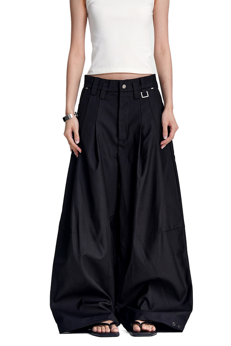 Pleated Wide Leg Trousers
