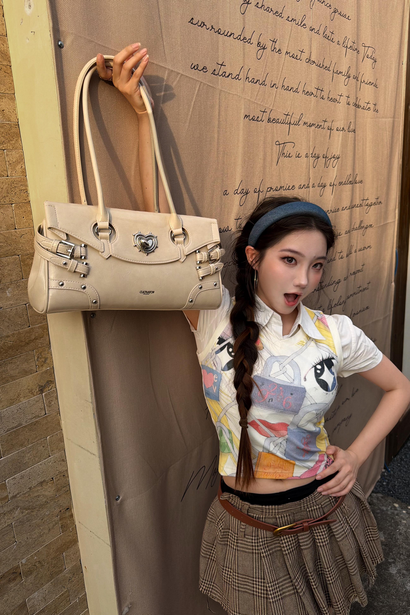 Retro Y2K Baguette Bag