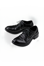 Wrinkled Leather Derby Shoes