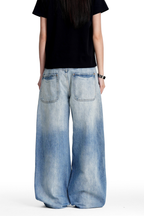 Faded Washed Bootcut Jeans