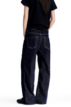 Contrast Raw Stitch Bootcut Jeans