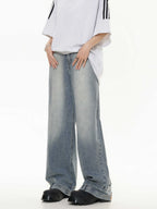Inverted Washed Wide-Leg Jeans - EU Only