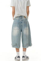 Ripped Drawstring Jorts