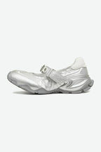Ballet Mary Jane Flats - Silver