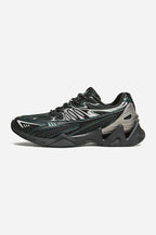 Retro Chunky Running Sneakers - Black / Green