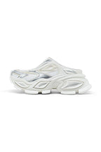 Platform Closed Toe Mules - White