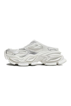 Platform Closed Toe Mules - White - Fleece Lined