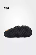Leather Platform Clog Sandals - product view