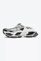 Chunky Retro Dad Sneakers - White / Black Mule