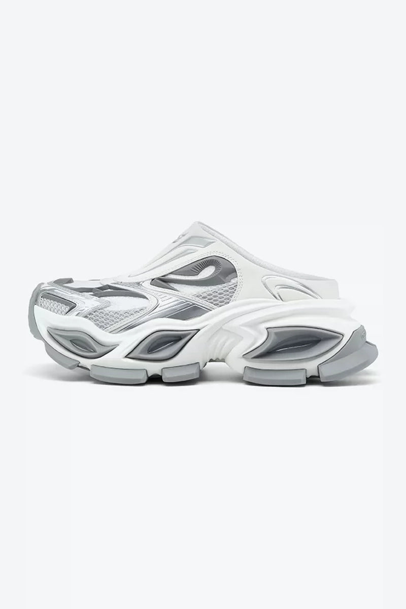 Chunky Retro Dad Sneakers - White / Gray Mule