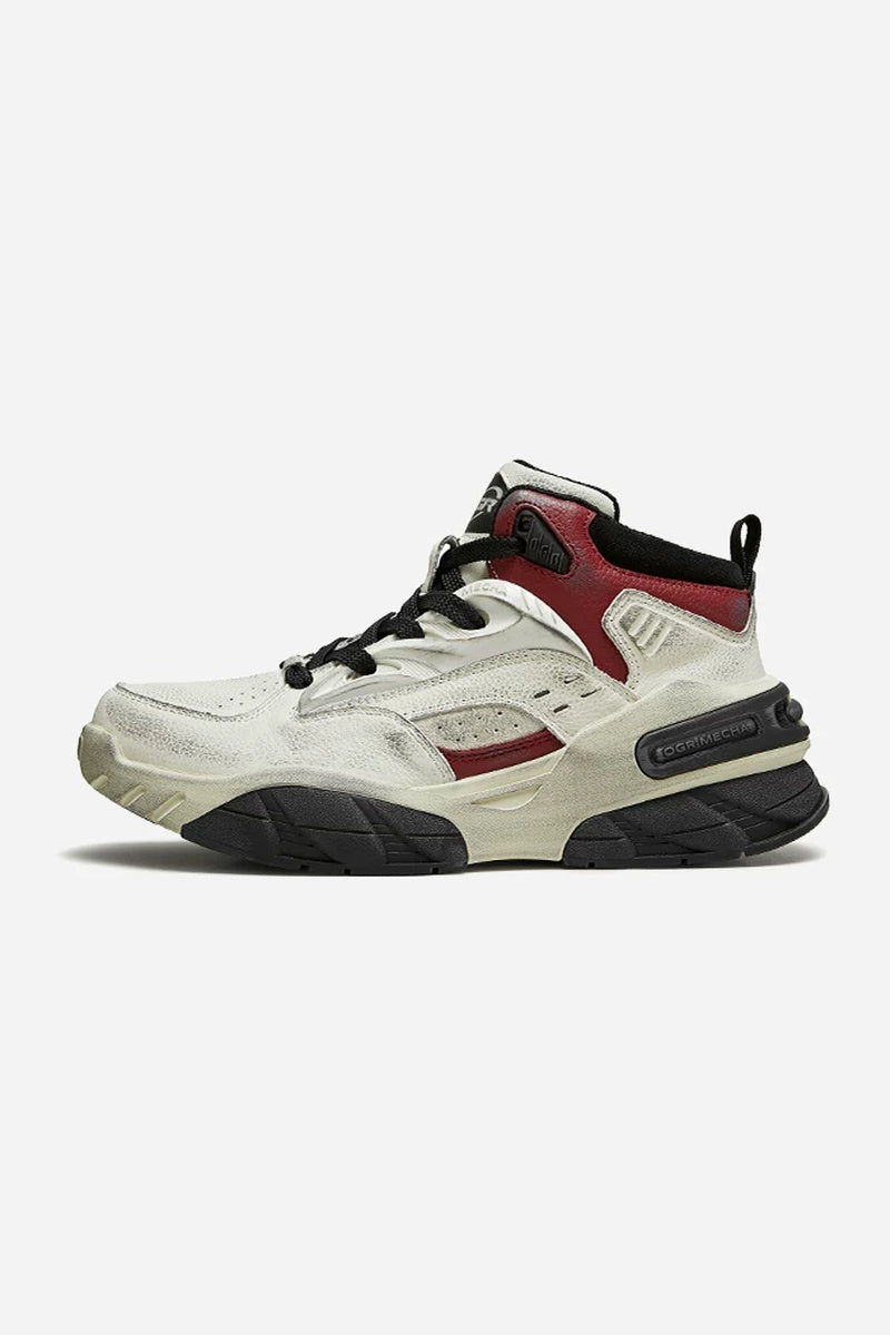 Retro Chunky Skate Sneakers - Off White / Red
