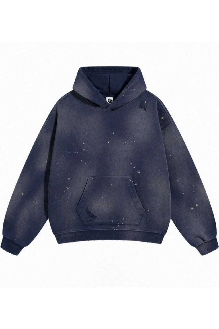 Distressed Paint-Splatter Hoodie - EU Only