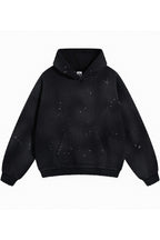Distressed Paint-Splatter Hoodie - EU Only