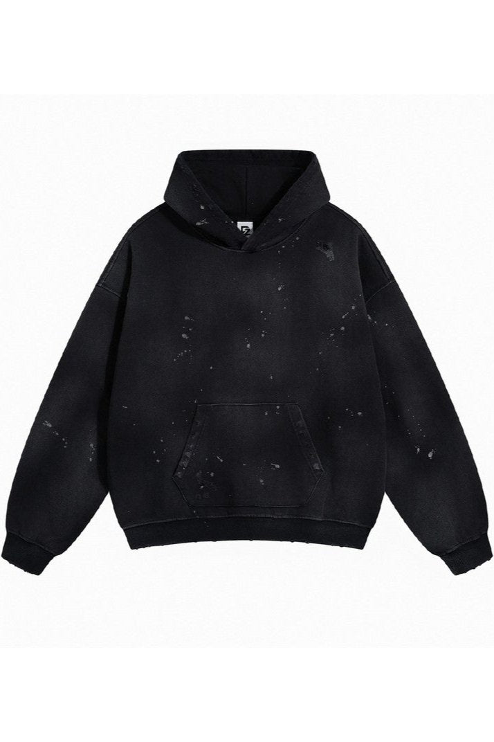 Distressed Paint-Splatter Hoodie - EU Only