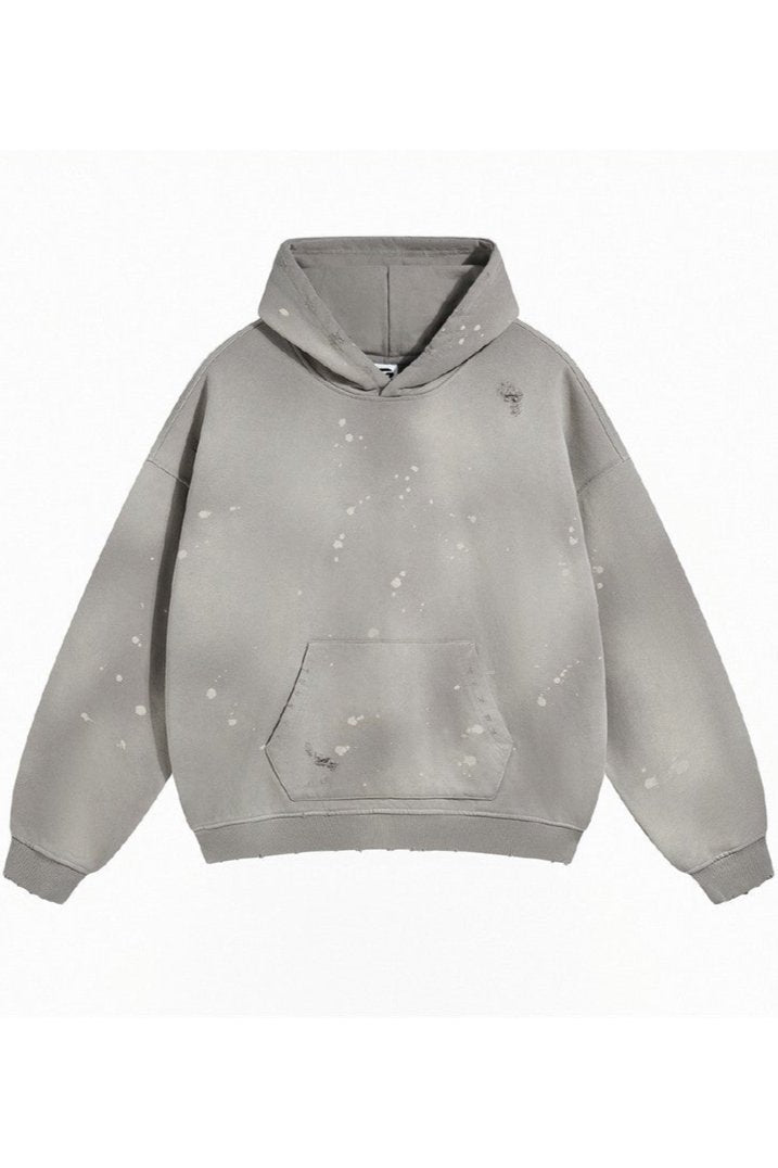 Distressed Paint-Splatter Hoodie - EU Only
