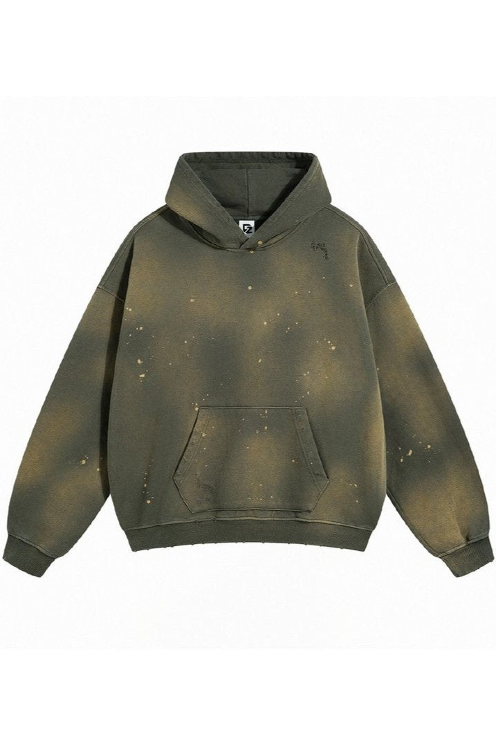 Distressed Paint-Splatter Hoodie - EU Only