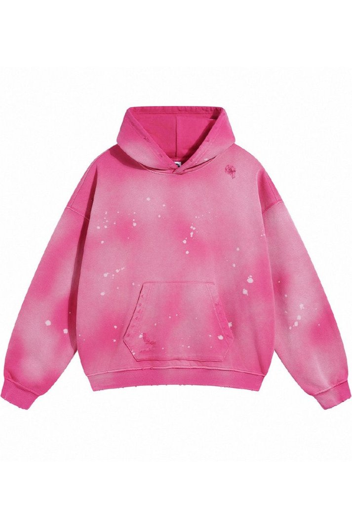 Distressed Paint-Splatter Hoodie - EU Only