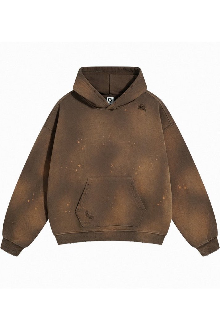 Distressed Paint-Splatter Hoodie - EU Only