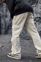 STEEPC Off White Pleated Trousers - UK Only