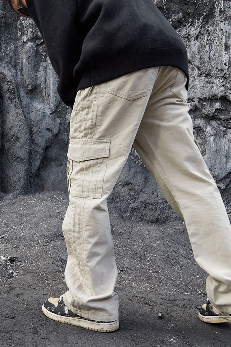STEEPC Off White Pleated Trousers - UK Only