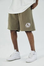 Antidote Embroidered Earth Logo Shorts