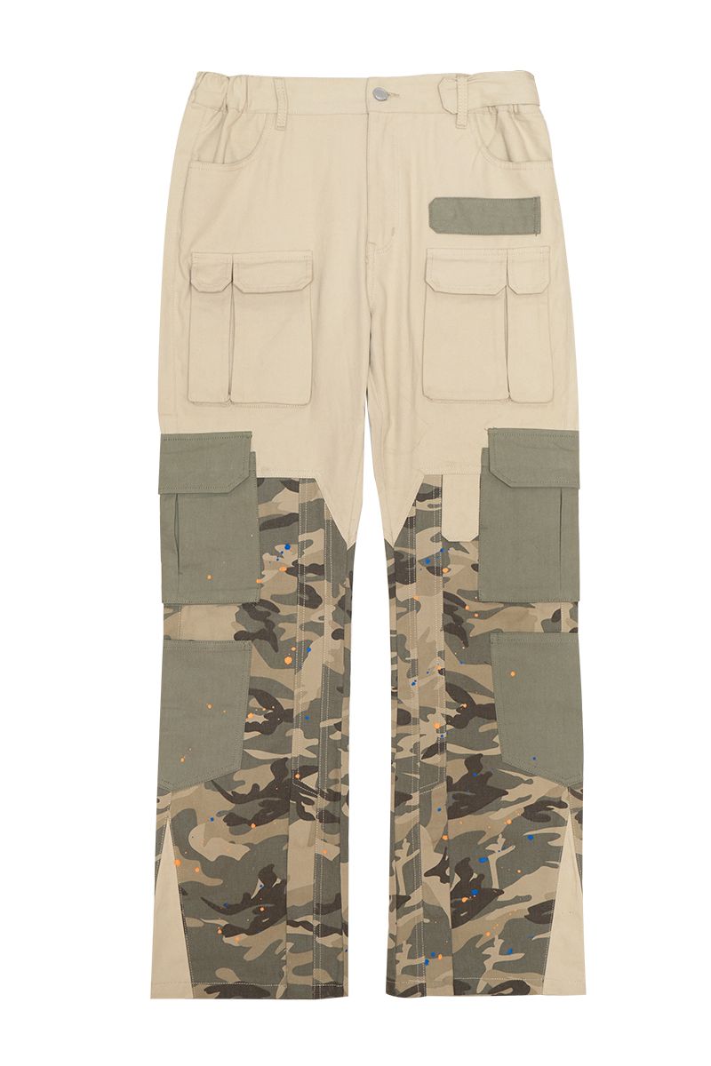 STEEPC Camo Flared Cargo Trousers - UK Only