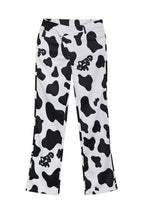 STEEPC Cow Pattern Flared Trousers - UK Only