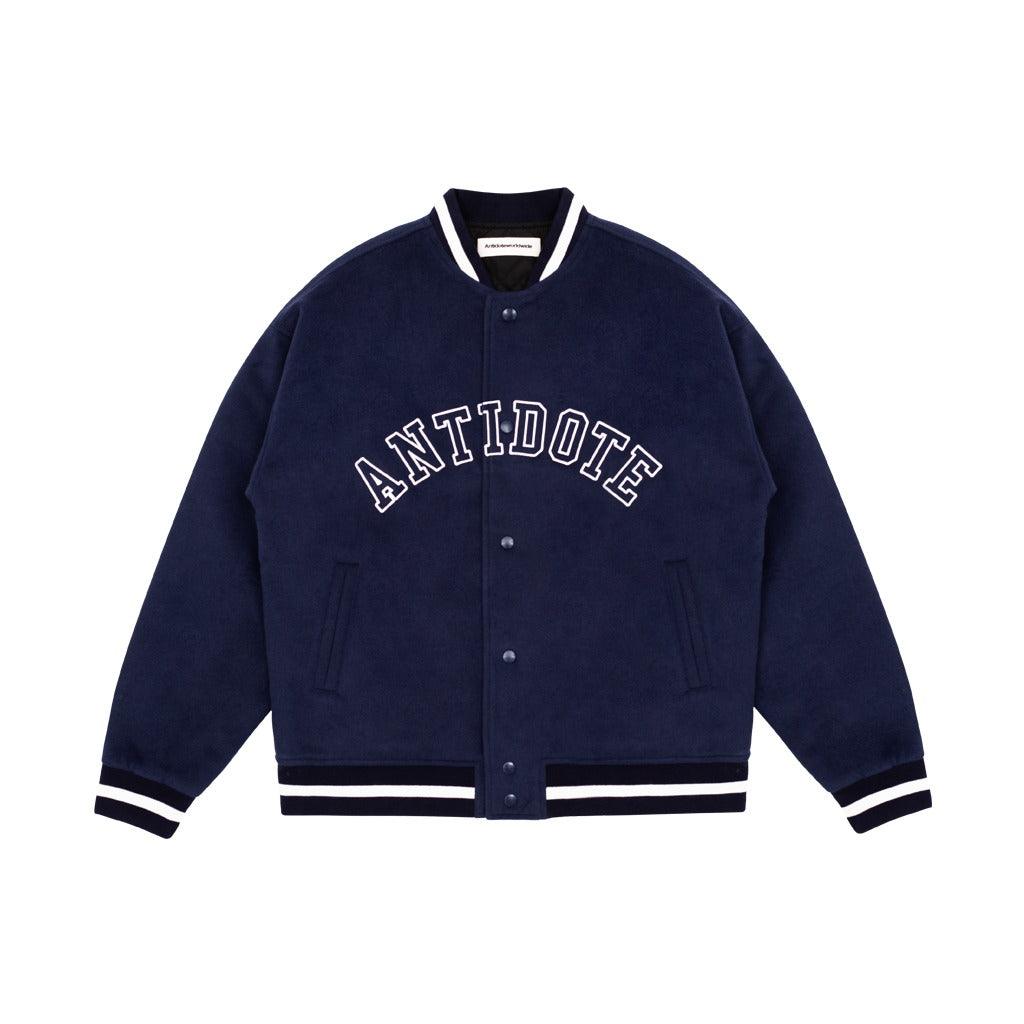 Antidote Embroidered Logo Baseball Jacket