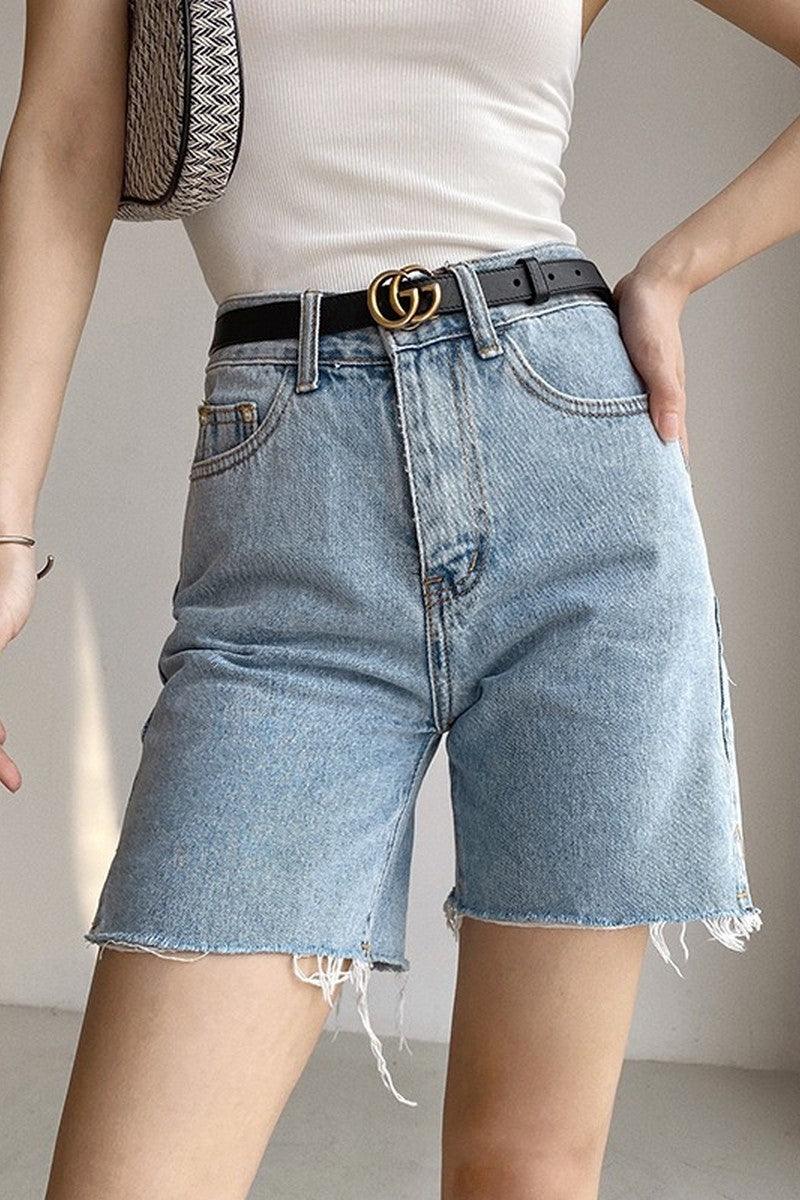 CZ Loose Distressed Jeans Shorts