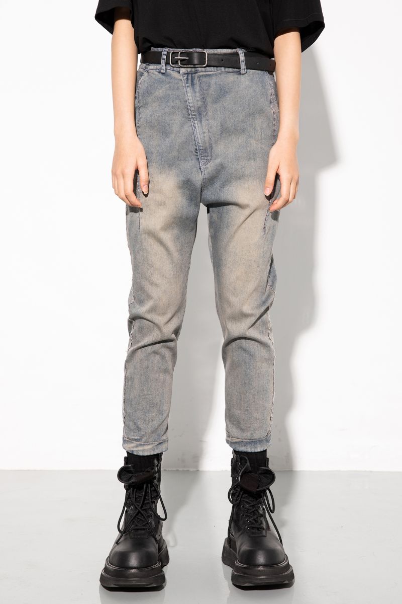 Unknown World Asymmetrical Washed Jeans