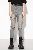 Unknown World Asymmetrical Washed Jeans