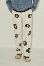 Empty Reference Logo Print Corduroy Trousers