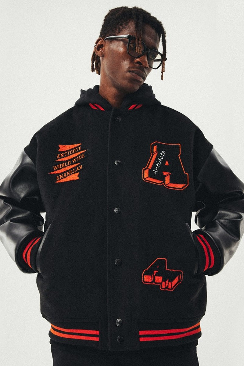 ANT Logo Embroidered Varsity Jacket